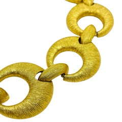 Vintage MONET gold textured designer runway bracelet