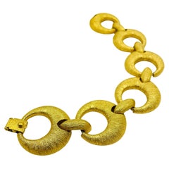 Vintage MONET gold textured designer runway bracelet