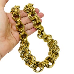 Vintage MONET Goldton massive Designer-Kette Halskette