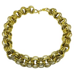 Vintage MONET Goldton massive Designer-Kette Halskette