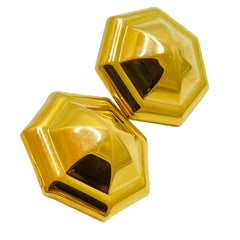 Vintage MONET gold clip on earrings