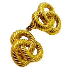 Vintage MONET gold clip on earrings