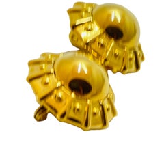 Vintage MONET gold clip on earrings
