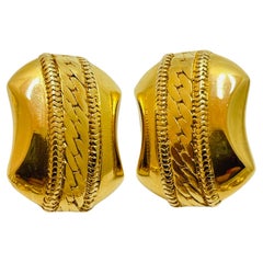 Vintage MONET gold clip on earrings