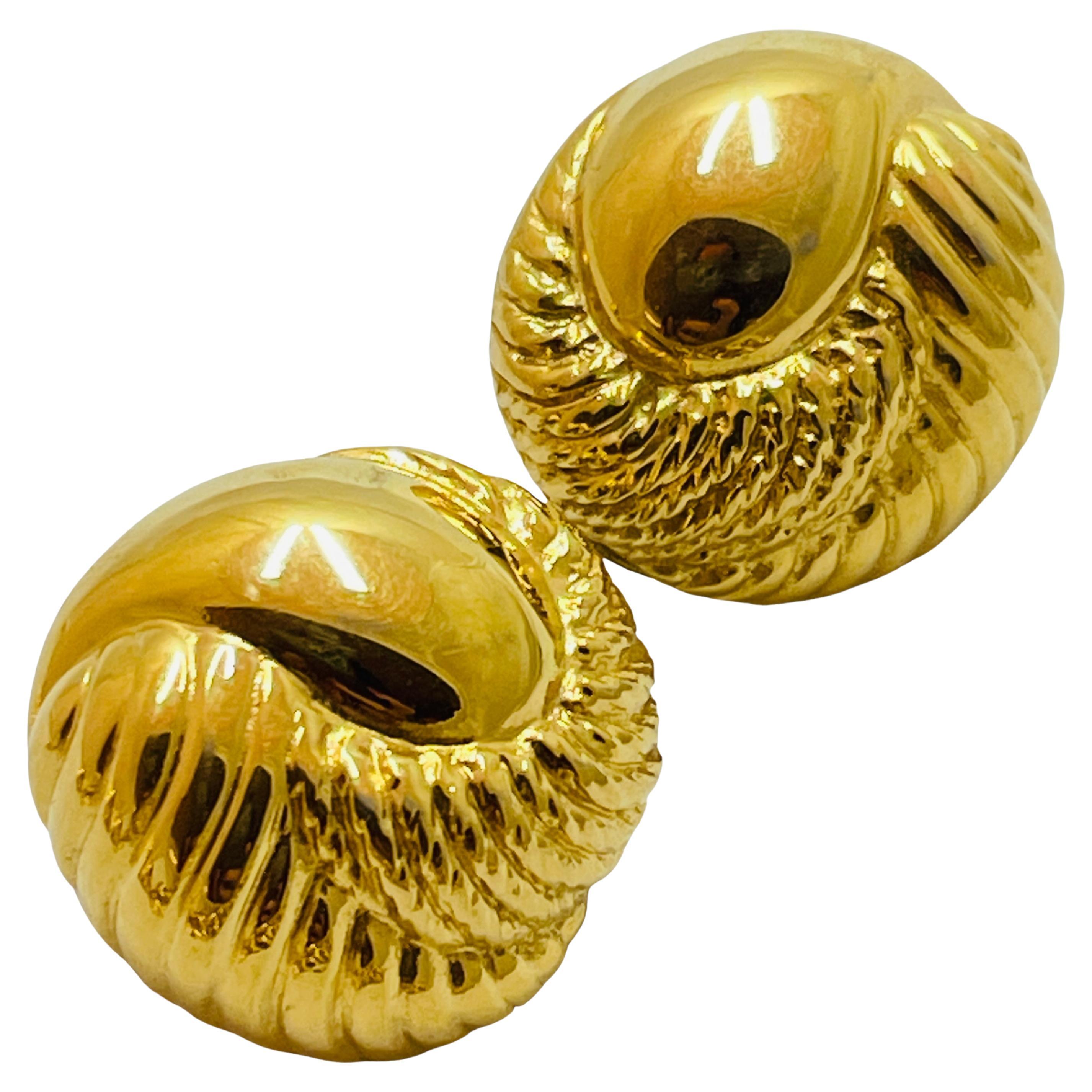 Boucles d'oreilles vintage MONET à clip en or