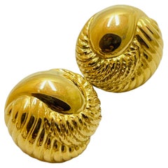 Retro MONET gold clip on earrings