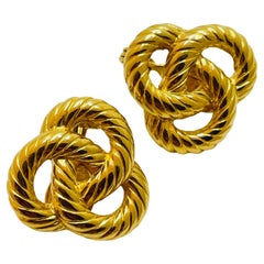 Vintage MONET gold clip on earrings