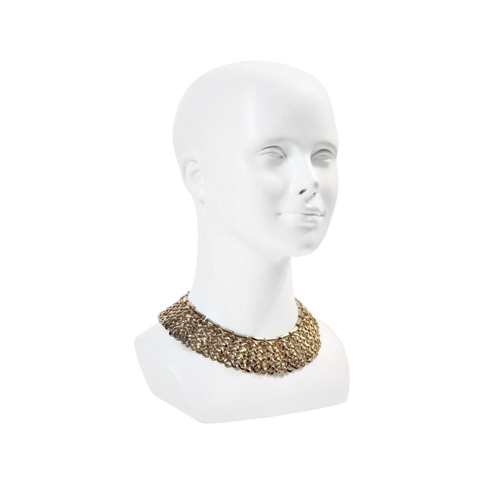 Vintage Monet Lattice Collar Necklace Circa 1980s For Sale 5