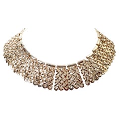 Retro Monet Lattice Collar Necklace Circa 1980s