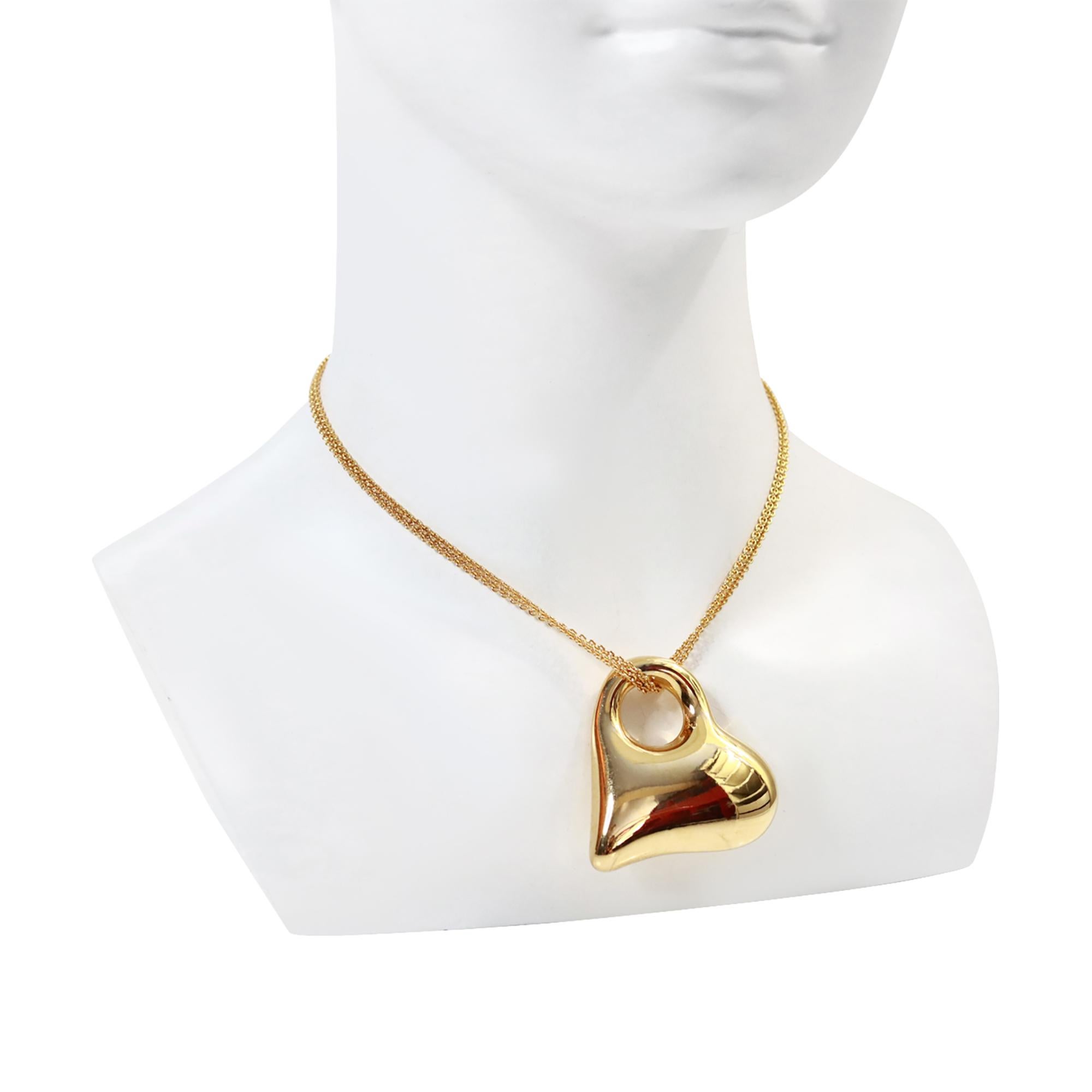 Vintage Monet Long Link Halskette Dangling Herz CIRCA 1990's im Zustand „Gut“ im Angebot in New York, NY