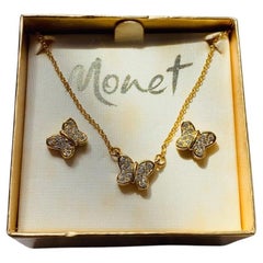 Retro Monet Necklace & Earrings Set 1980s