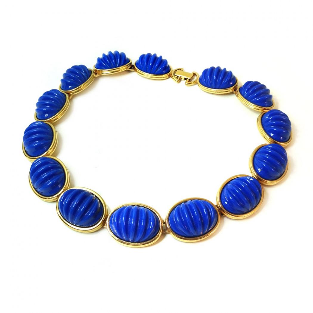 Women's Vintage Monet Royal Blue Modern Necklace