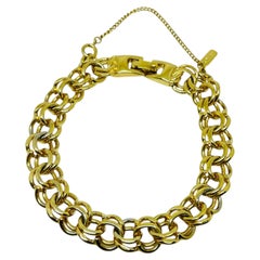 Vintage MONET signed gold tone chain designer bracelet