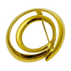 Vintage MONET signed gold tone designer brooch