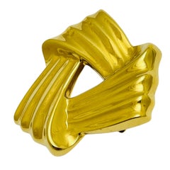 Vintage MONET signed gold tone designer brooch