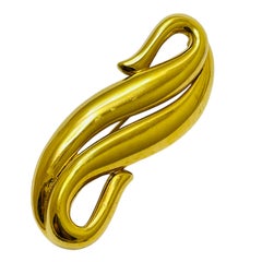 Vintage MONET signed gold tone designer brooch