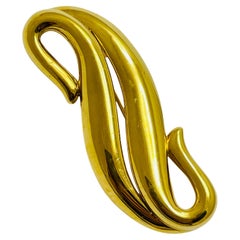 Vintage MONET signed gold tone designer brooch