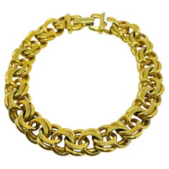 Vintage MONET signiert Goldton Designer Kette Armband