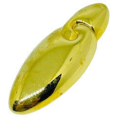 Vintage MONET signed gold tone modernist designer brooch