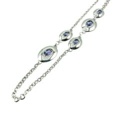 Vintage Monet Silver & Amethyst Modernist Necklace 1970s
