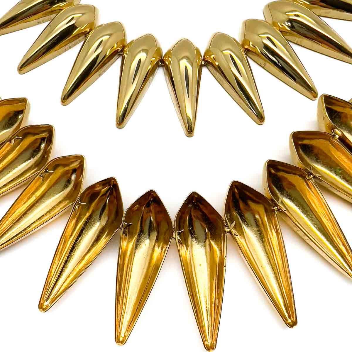 Vintage Monet Statement Sunburst Collar & Cuff 1980s Rare In Good Condition For Sale In Wilmslow, GB