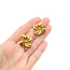 Vintage Monet Swirl Earrings 1980s