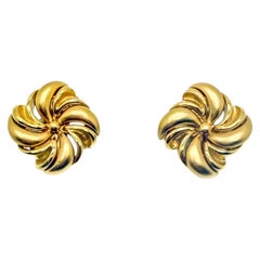 Vintage Monet Swirl Earrings 1980s