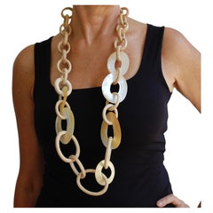  Monies Mother Of Pearl Wood Necklace