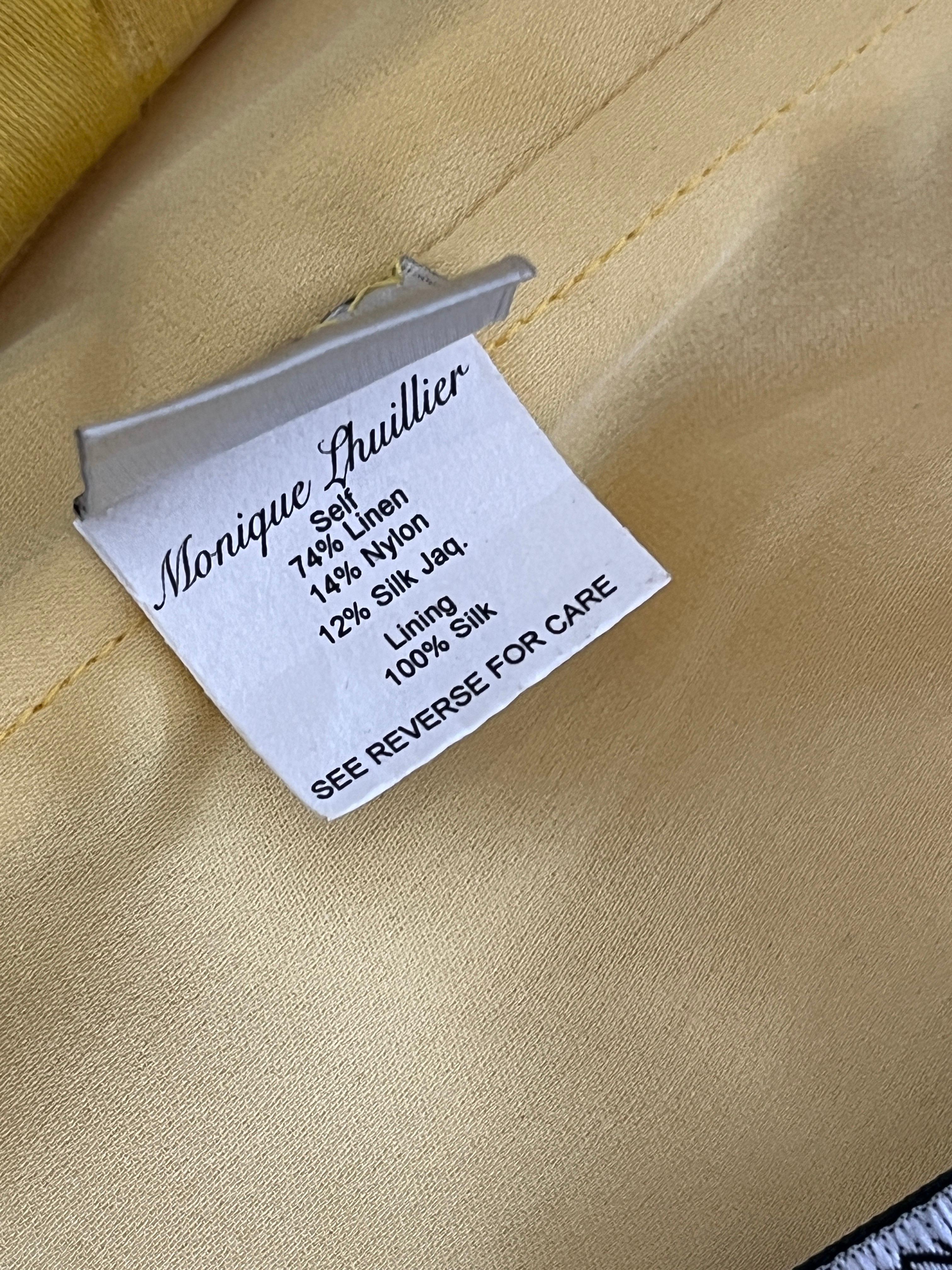 Vintage Monique Lhuillier Jacquard party dress en venta 5