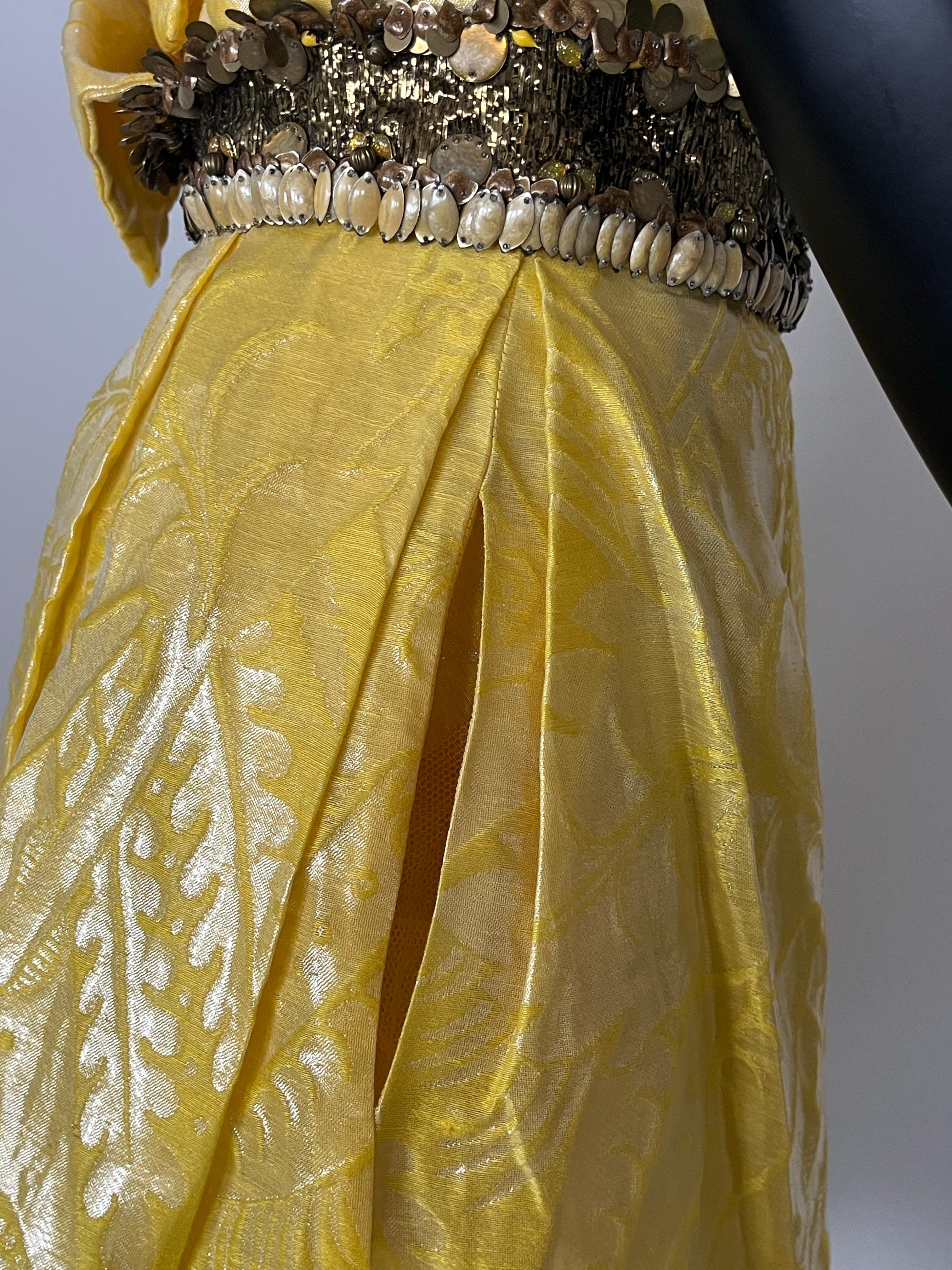 Vintage Monique Lhuillier Jacquard party dress en venta 6