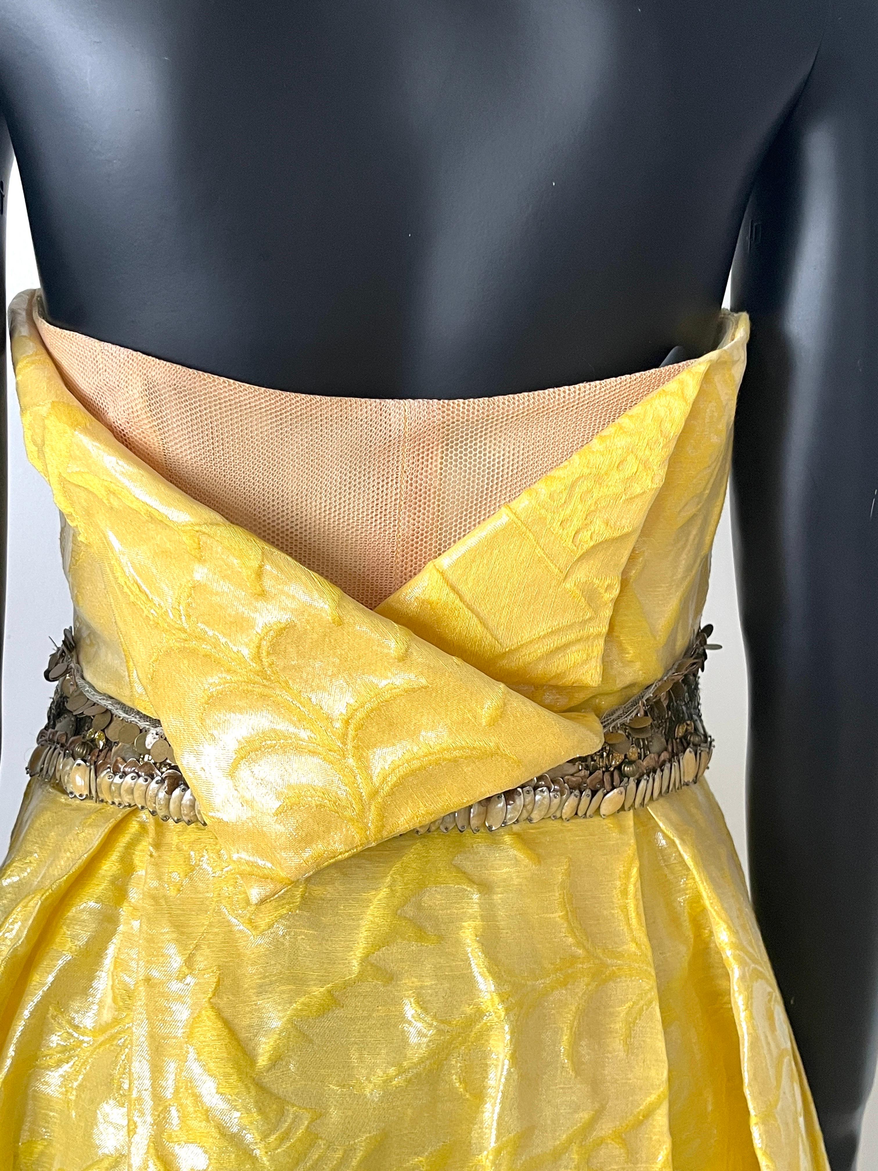 Vintage Monique Lhuillier Jacquard party dress en Bueno estado para la venta en COLLINGWOOD, AU