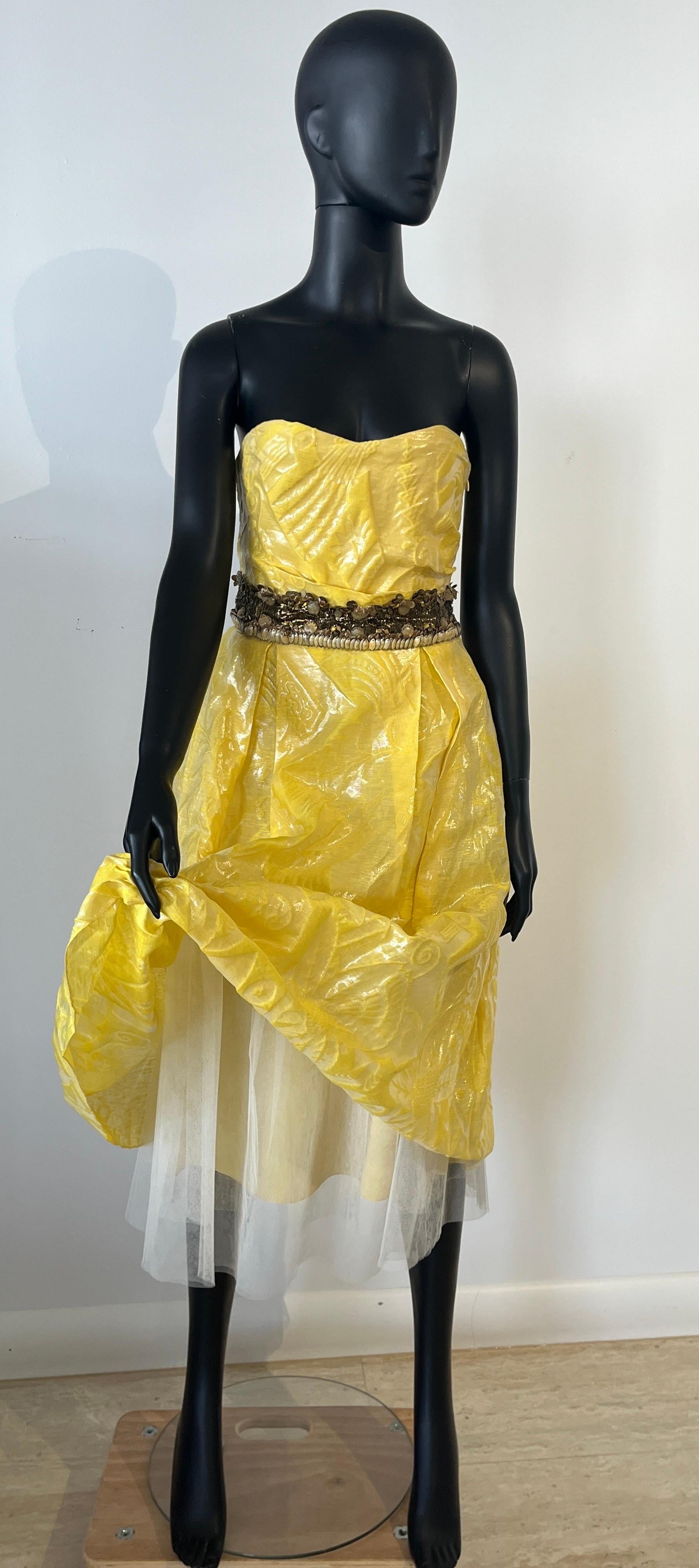 De las mujeres Vintage Monique Lhuillier Jacquard party dress en venta