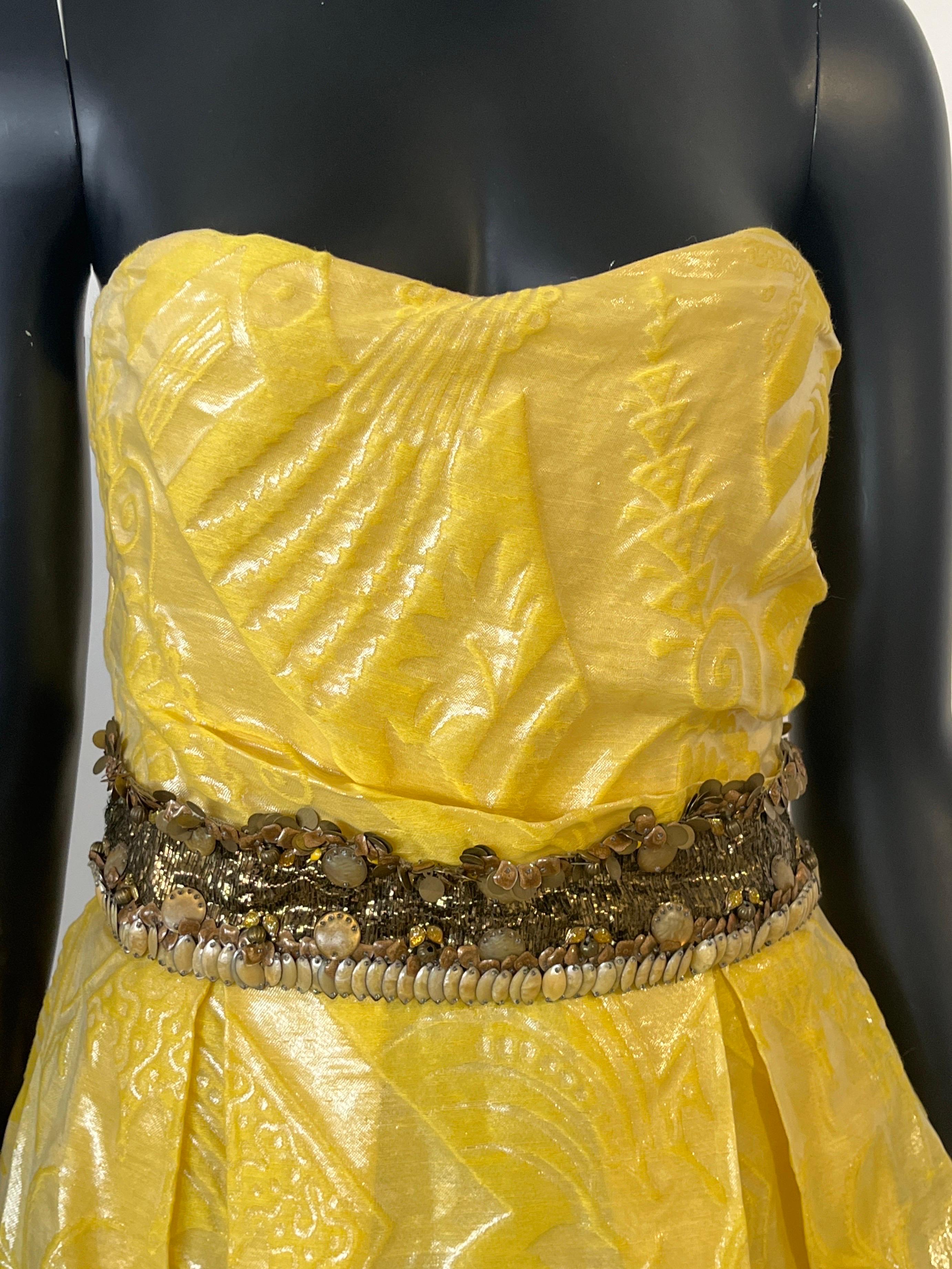 Vintage Monique Lhuillier Jacquard party dress For Sale 1