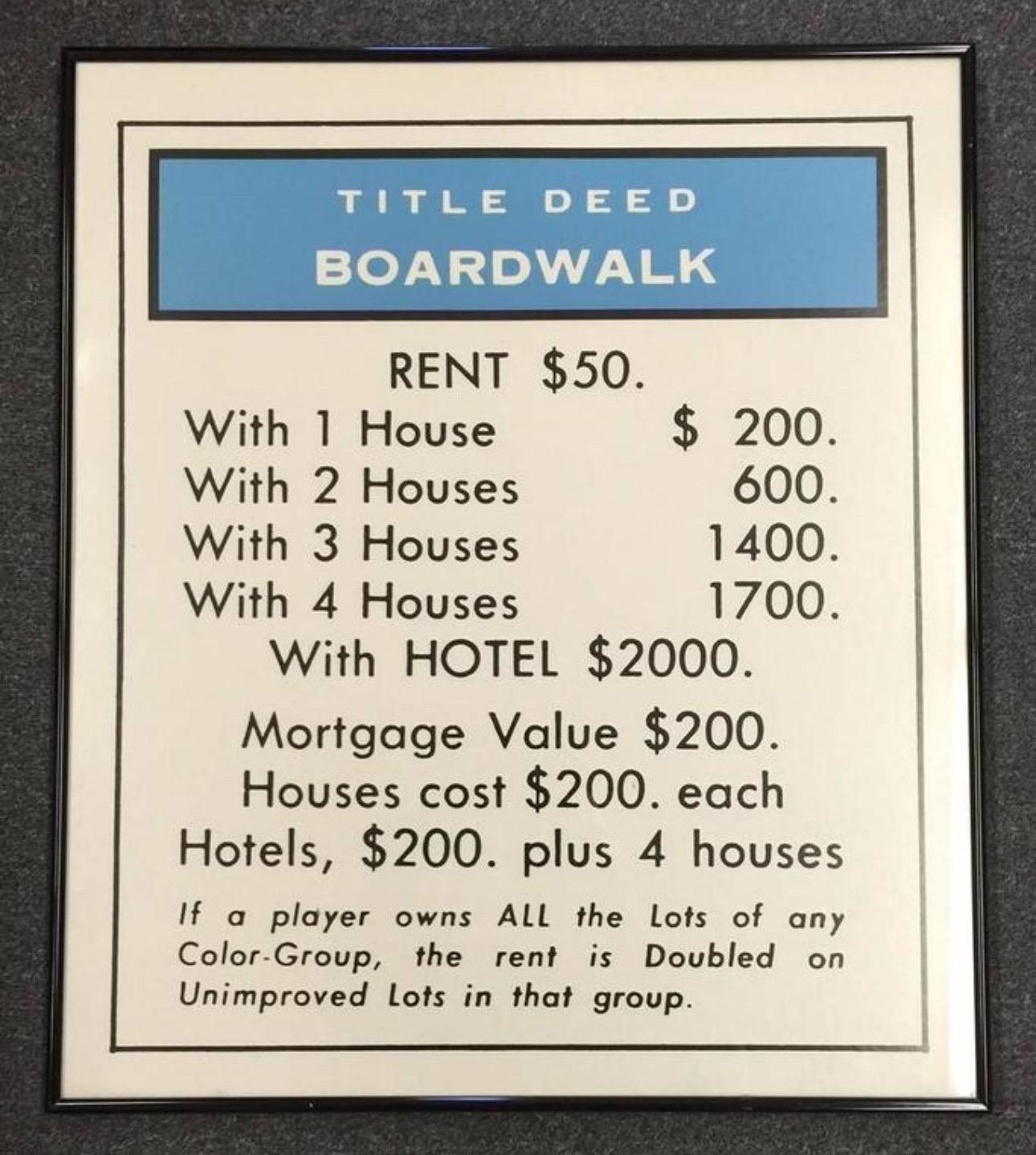 Litografía Vintage del Juego del Monopoly 