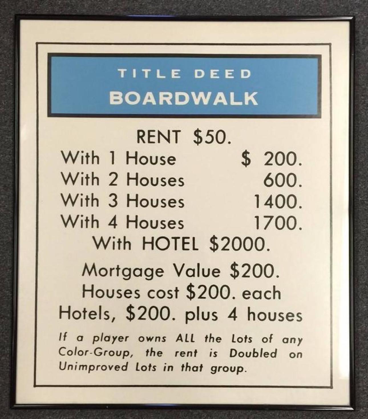 Litografía Vintage del Juego del Monopoly 