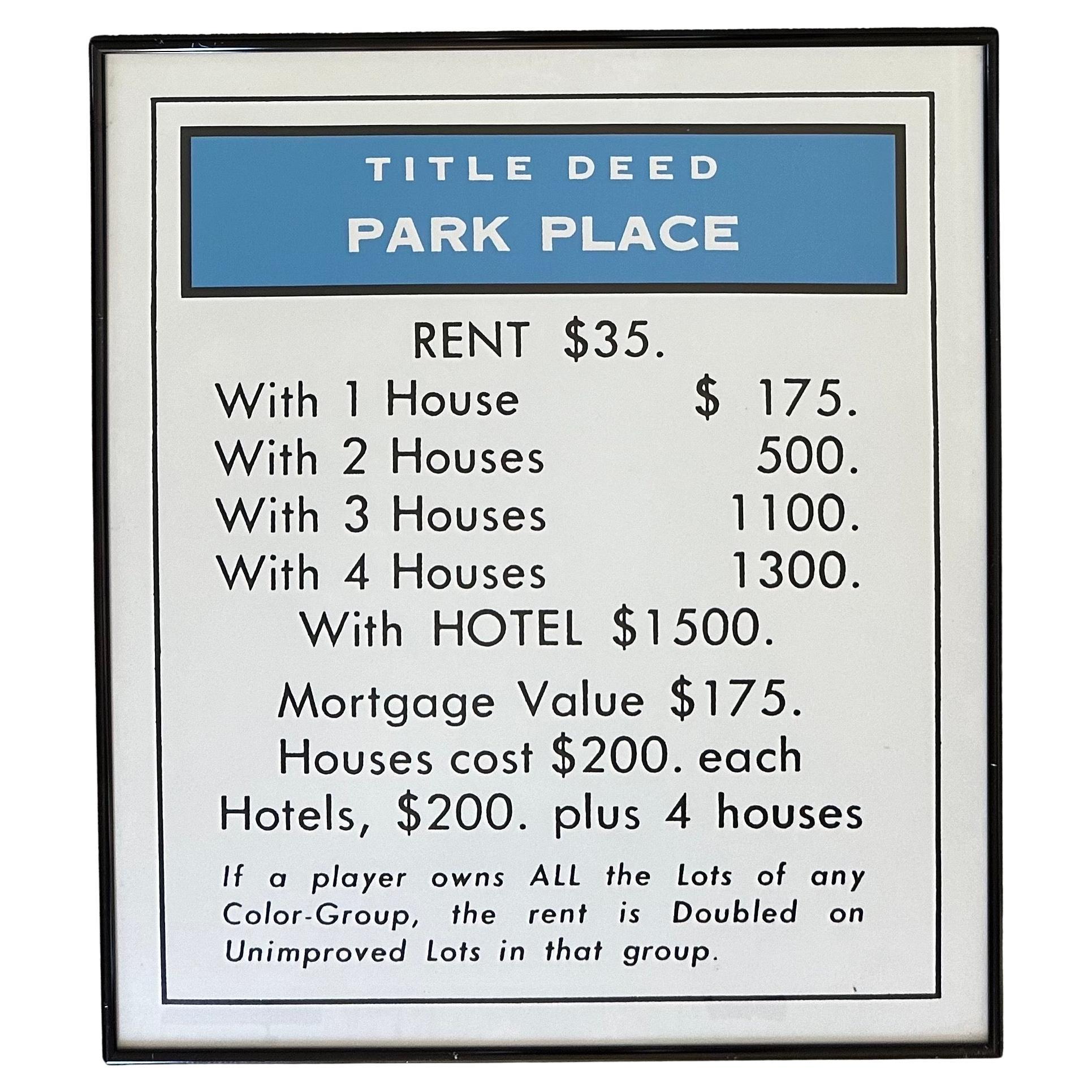 Litografía Vintage del Juego del Monopoly 