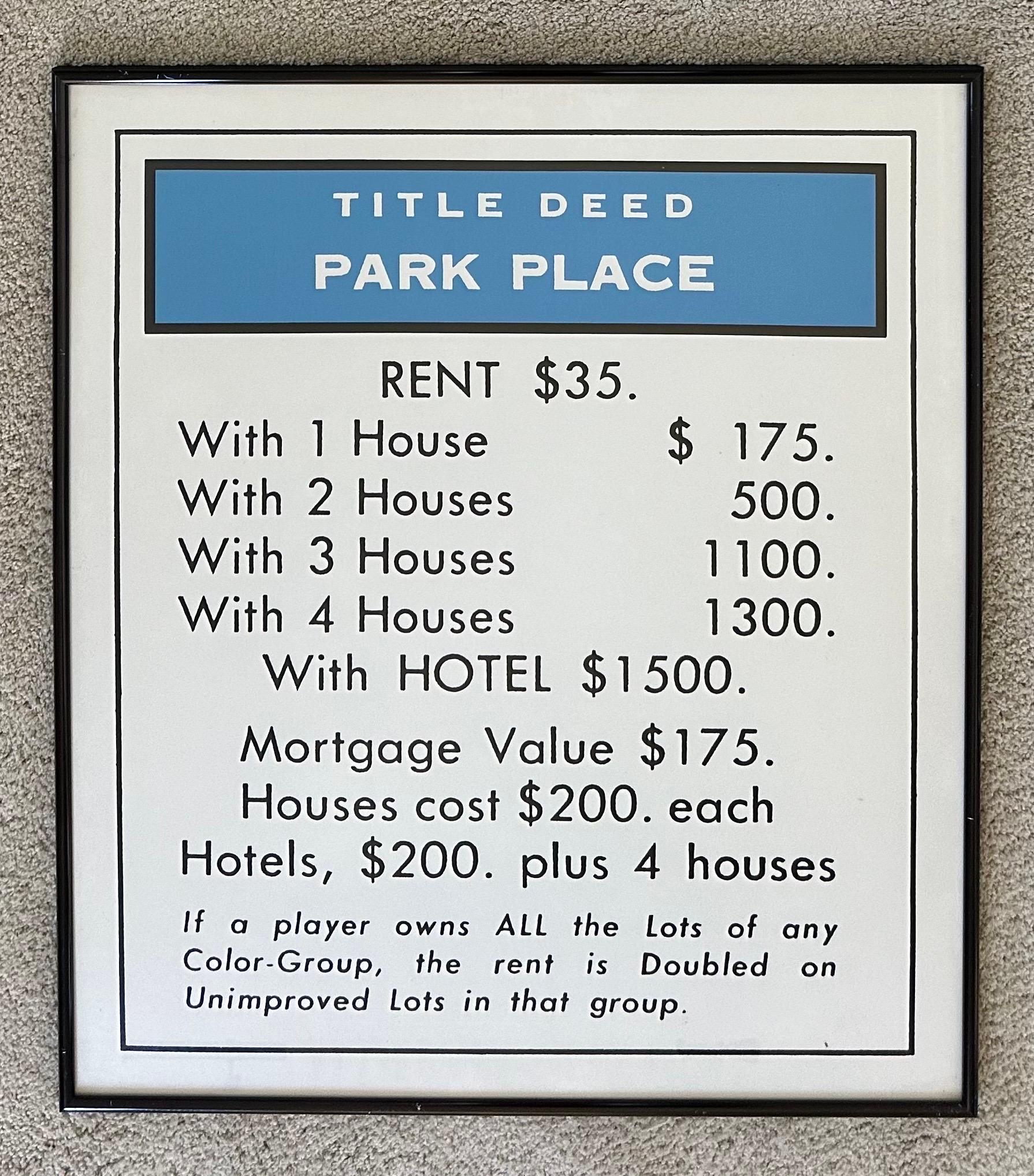 Litografía Vintage del Juego del Monopoly 