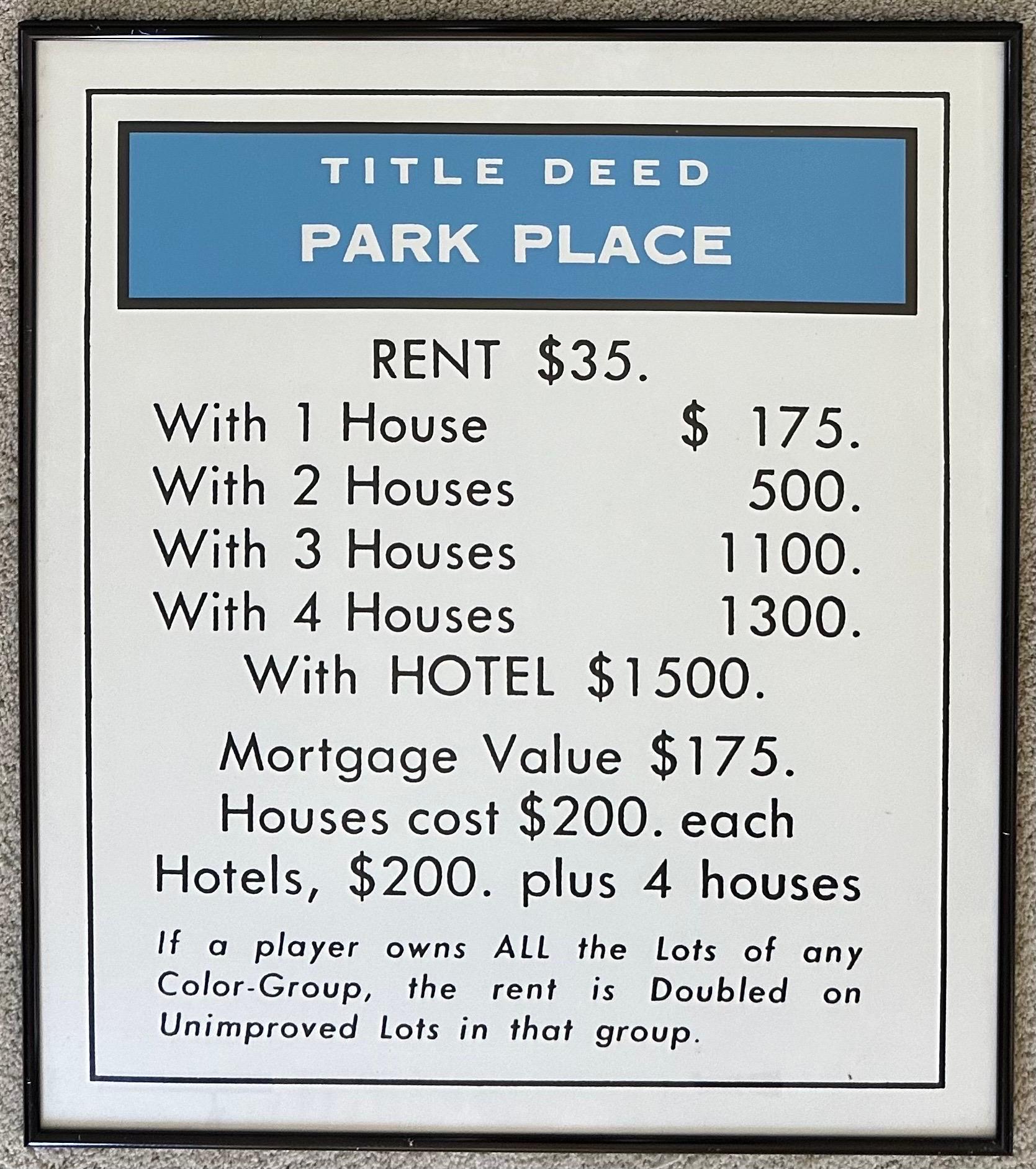 Litografía Vintage del Juego del Monopoly 