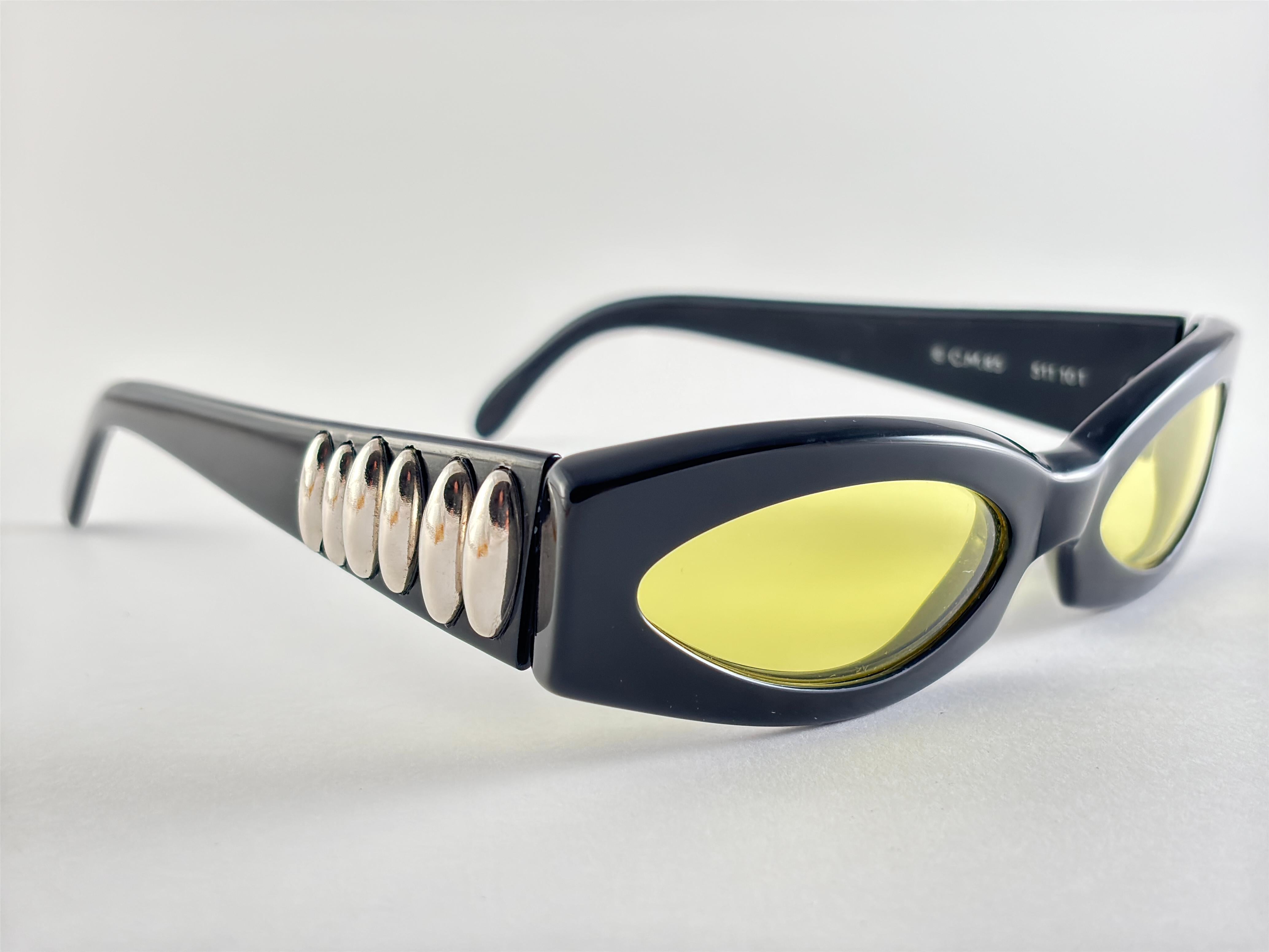Vintage Montana 511 Black Rectangular Handmade France 90'S Sunglasses en venta 4