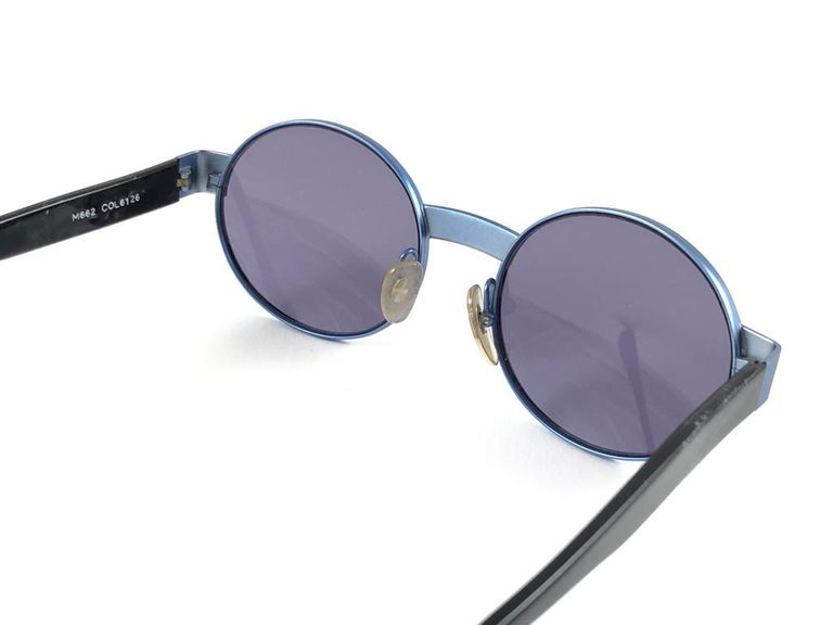 Madein. classic retro sunglasses in blue marble