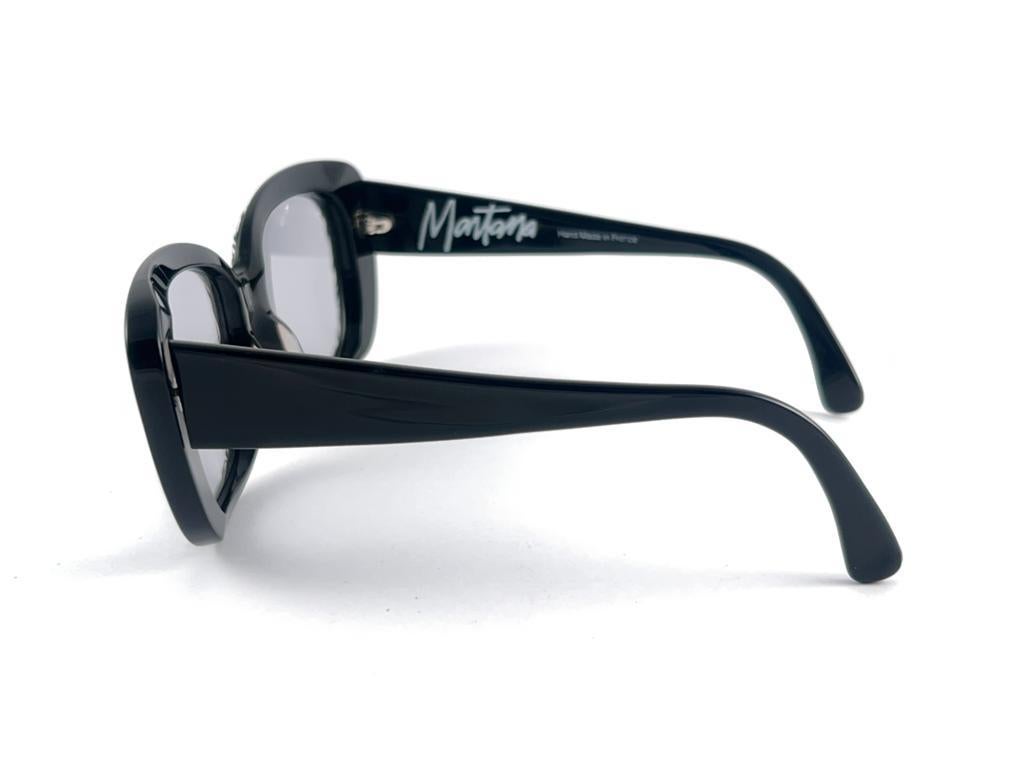 Vintage Montana Black & Zebra Pattern Frame Handmade In France Sunglasses 80'S For Sale 4