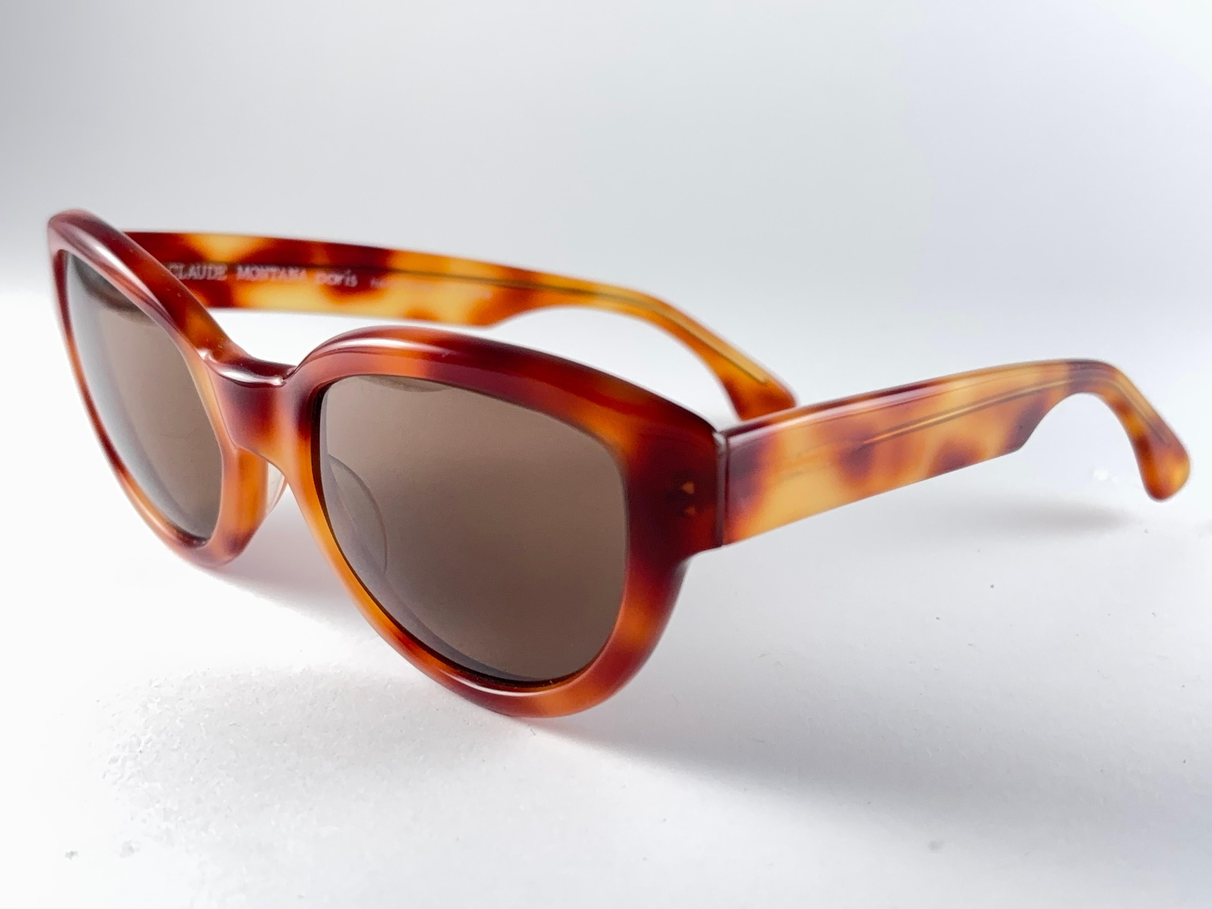 Vintage Montana Cat Eye Medium Tortoise Frame France Sunglasses 1980'S For Sale 2