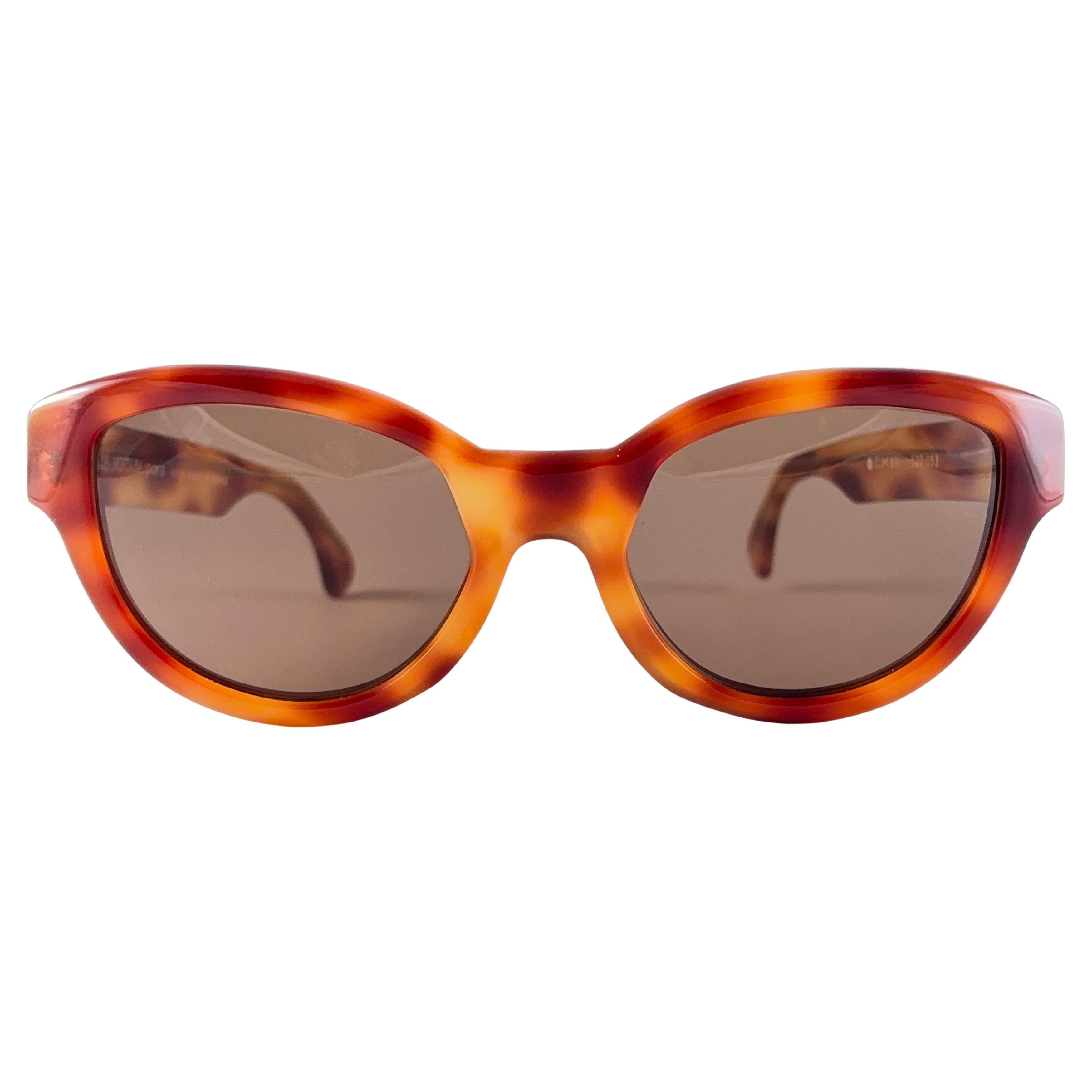 Vintage Montana Cat Eye Medium Tortoise Frame France Sunglasses 1980'S For Sale