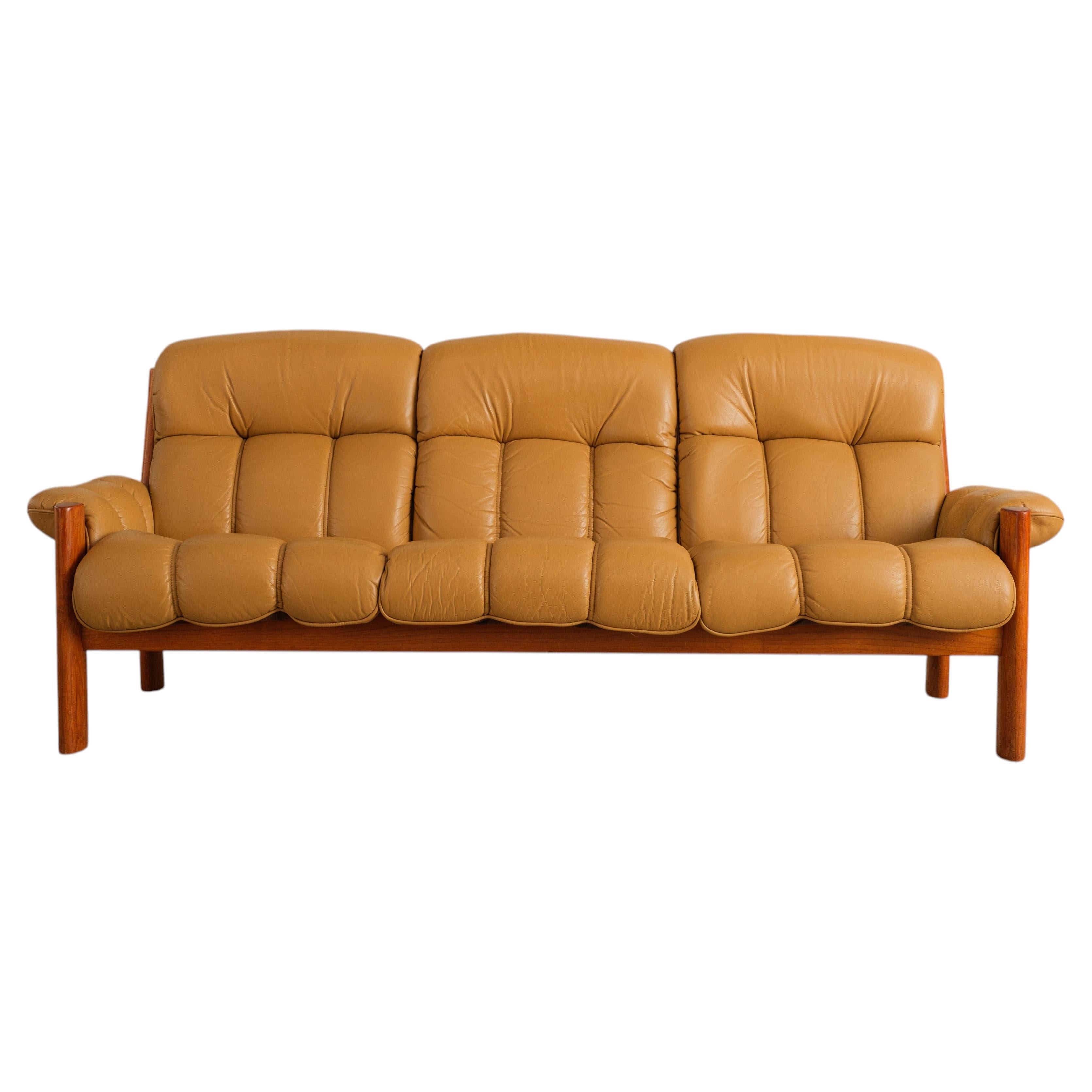 Vintage Montana Leather Sofa 3-Seater by Ekornes, 1970s
