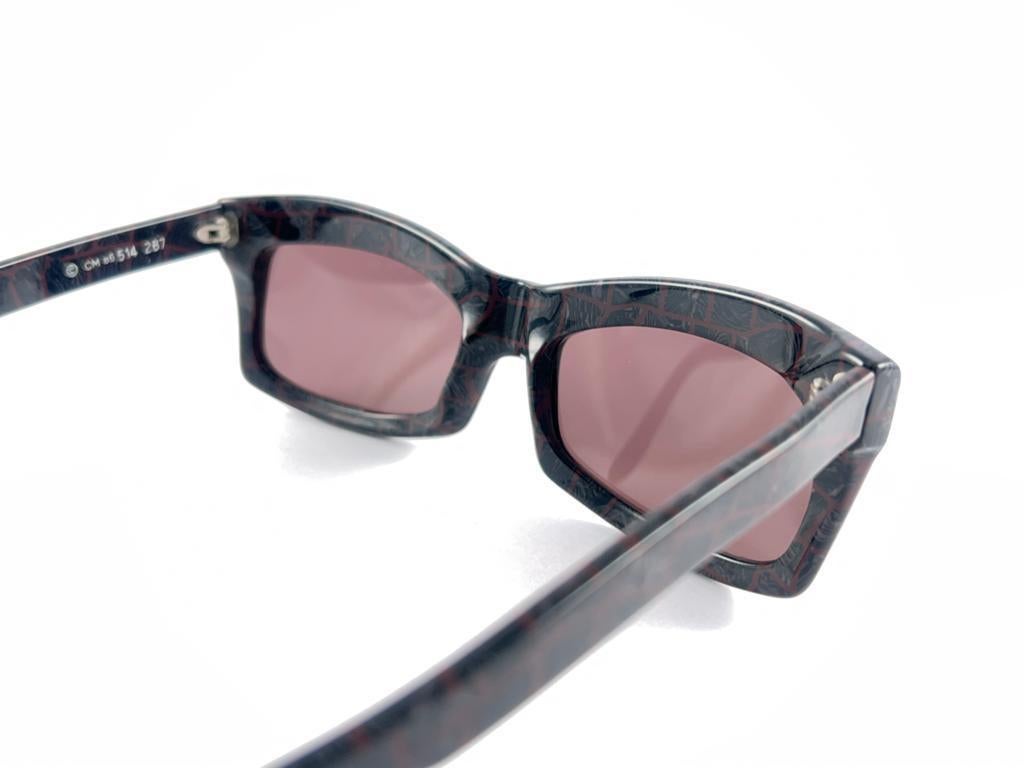 Vintage Montana / Mikli Rectangular Frame Handmade 80'S France Sunglasses For Sale 2
