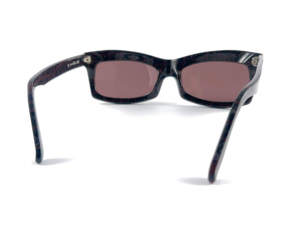 Vintage Montana / Mikli Rectangular Frame Handmade 80'S France Sunglasses For Sale 3