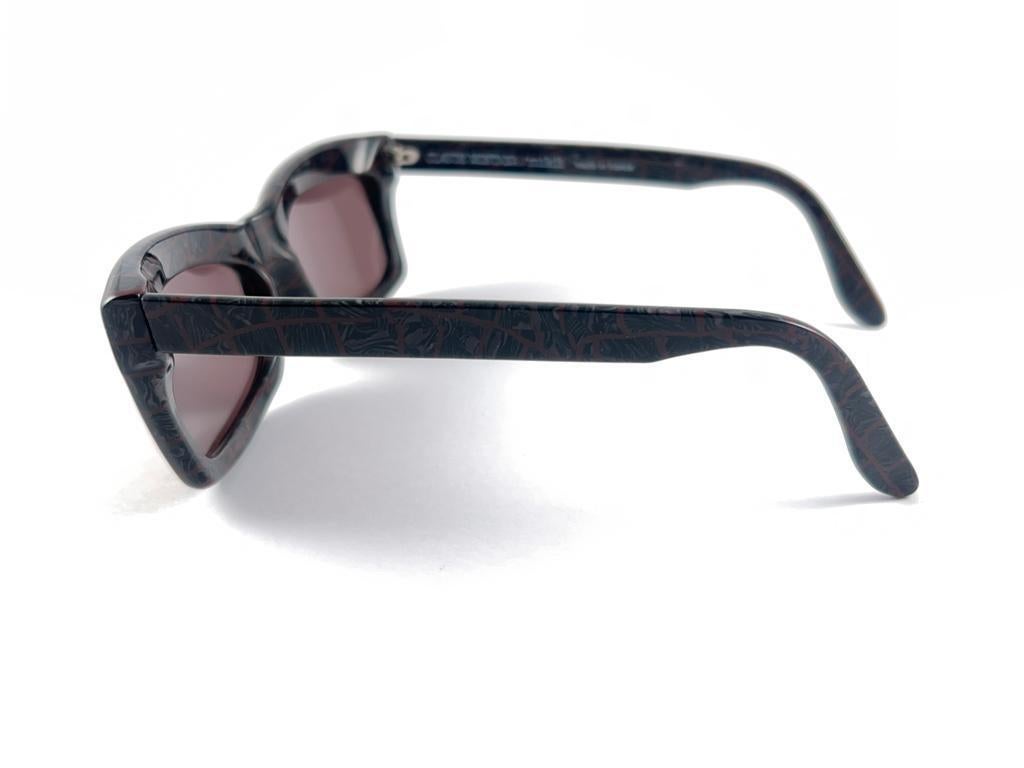 Vintage Montana / Mikli Rectangular Frame Handmade 80'S France Sunglasses For Sale 4