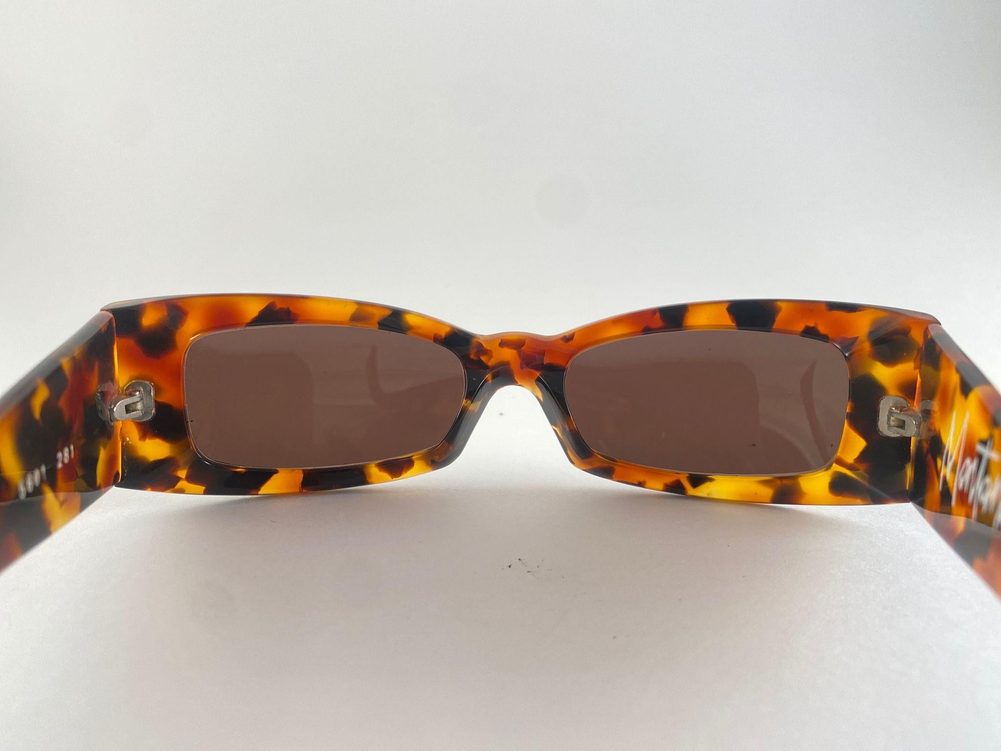 Vintage Montana Tortoise 5601 281 Handmade in France Sunglasses 1980's For Sale 2