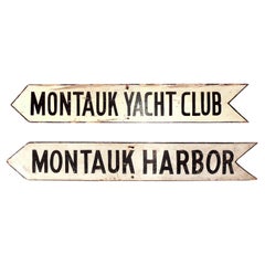 Vintage Montauk Signs circa 1950s Perfect for Your Hamptons House
