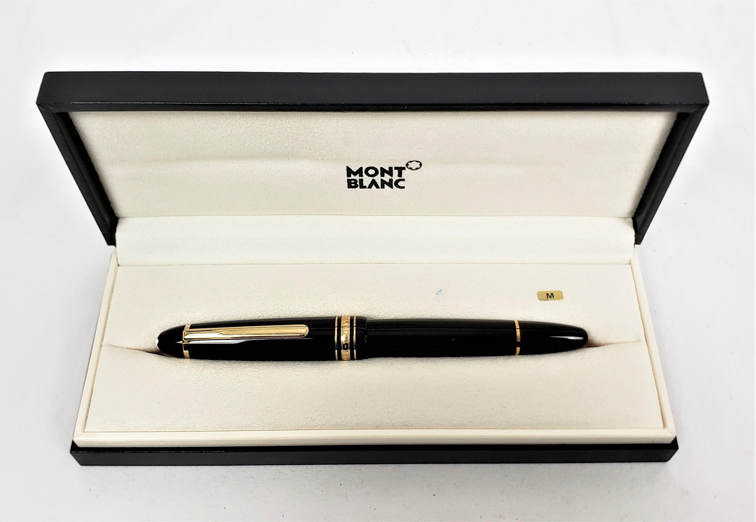 Vintage Montblanc Meisterstuck Classique Fountain Pen with Papers & Boxes For Sale 4
